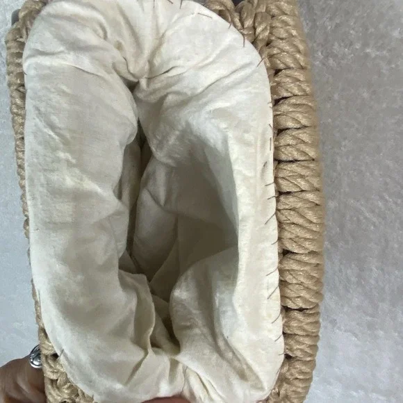 Vintage Cream Handmade Macrame‎ Purse Oval Handle 1970's Bead Crochet Small - Picture 8 of 9